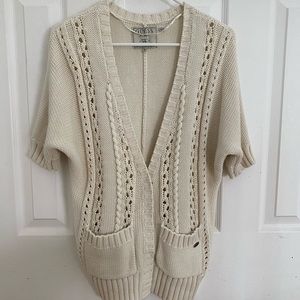 Guess cable knitted short sleeve sweater